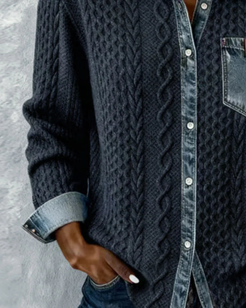 Barbara | Denim Patchwork Shirt