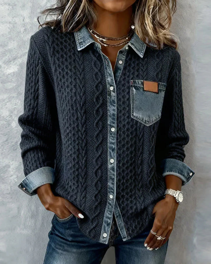 Barbara | Denim Patchwork Shirt