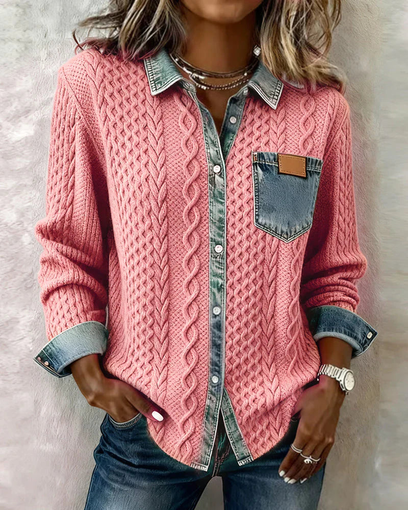 Barbara | Denim Patchwork Shirt