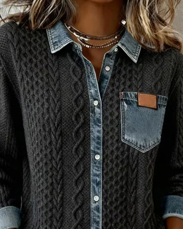 Barbara | Denim Patchwork Shirt