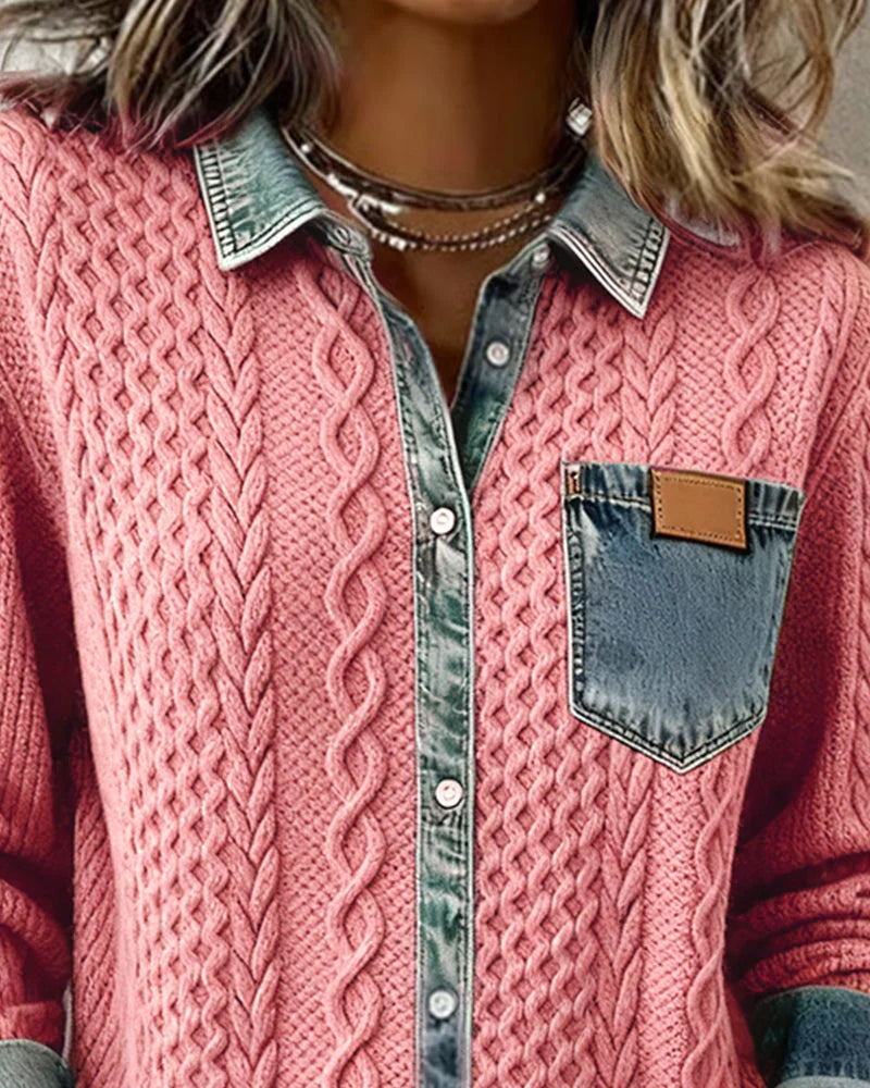 Barbara | Denim Patchwork Shirt