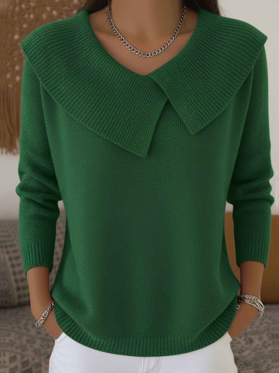 Nancy | Cozy Knit Sweater with Soft Collar