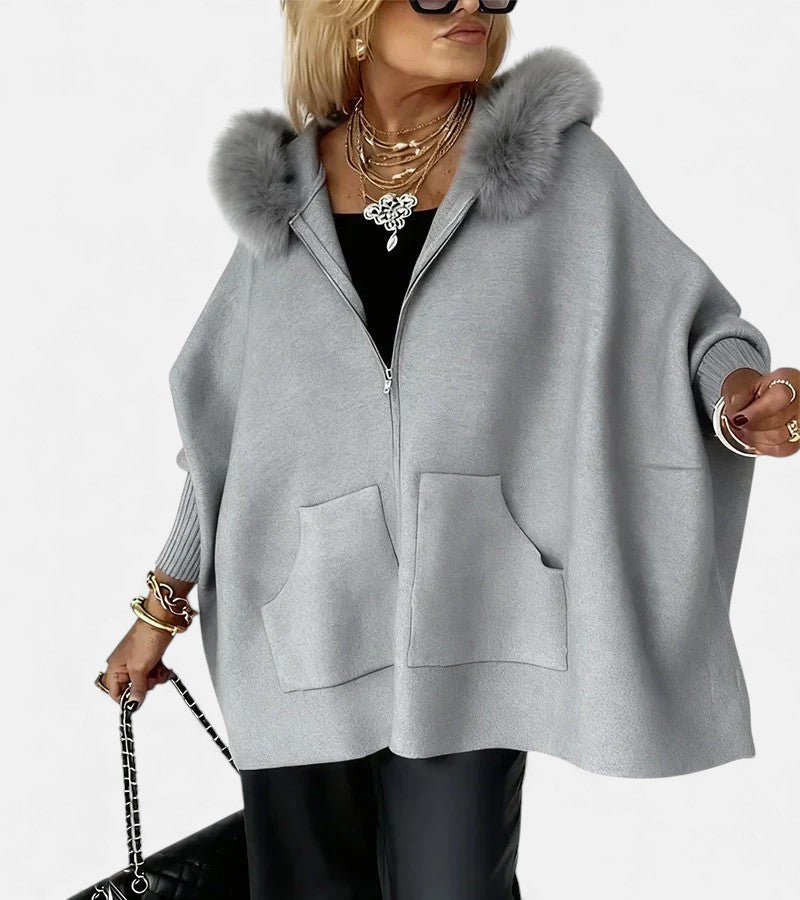 Diane | Casual Hooded Coat with Fur Collar