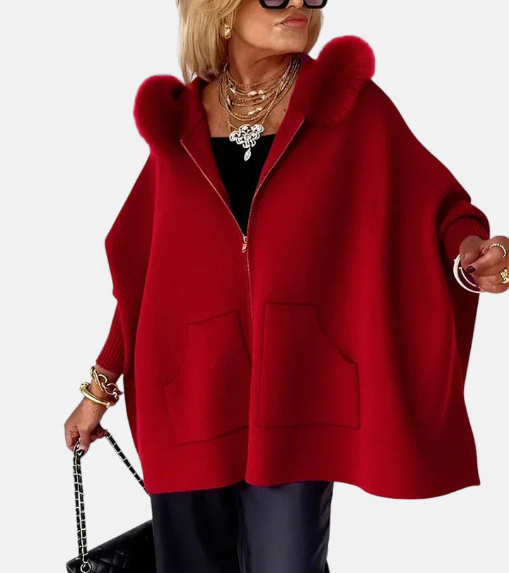 Diane | Casual Hooded Coat with Fur Collar