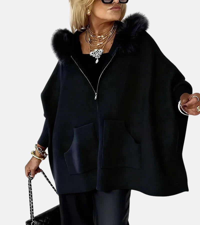 Diane | Casual Hooded Coat with Fur Collar
