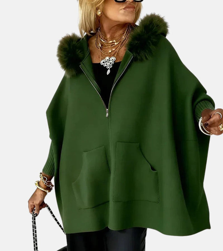 Diane | Casual Hooded Coat with Fur Collar