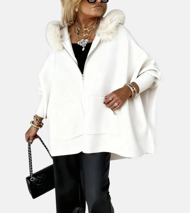 Diane | Casual Hooded Coat with Fur Collar