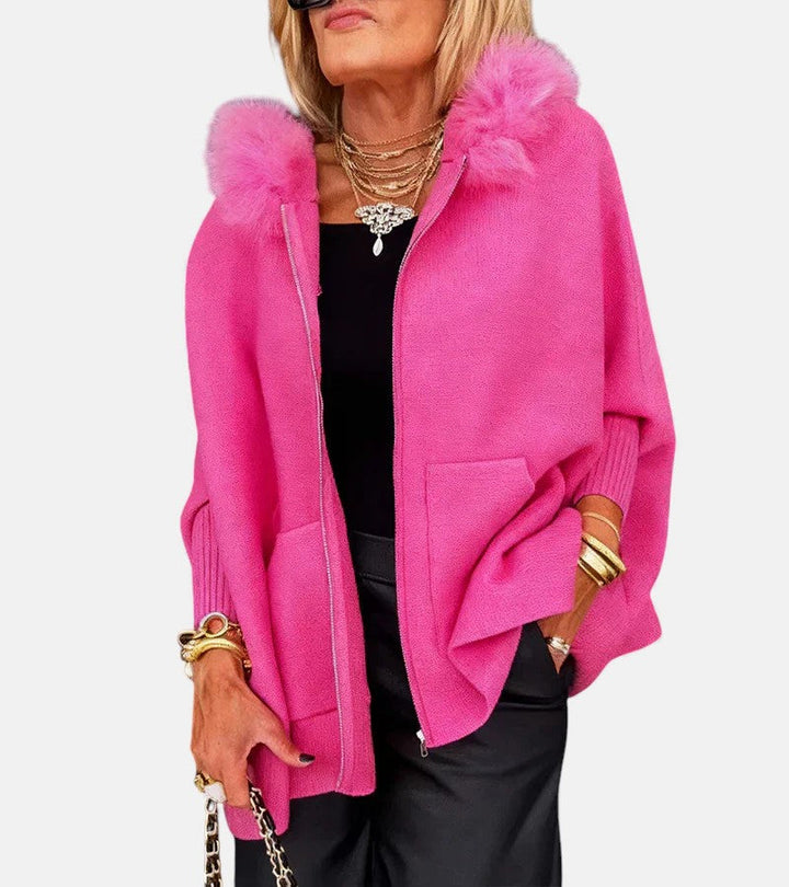 Diane | Casual Hooded Coat with Fur Collar