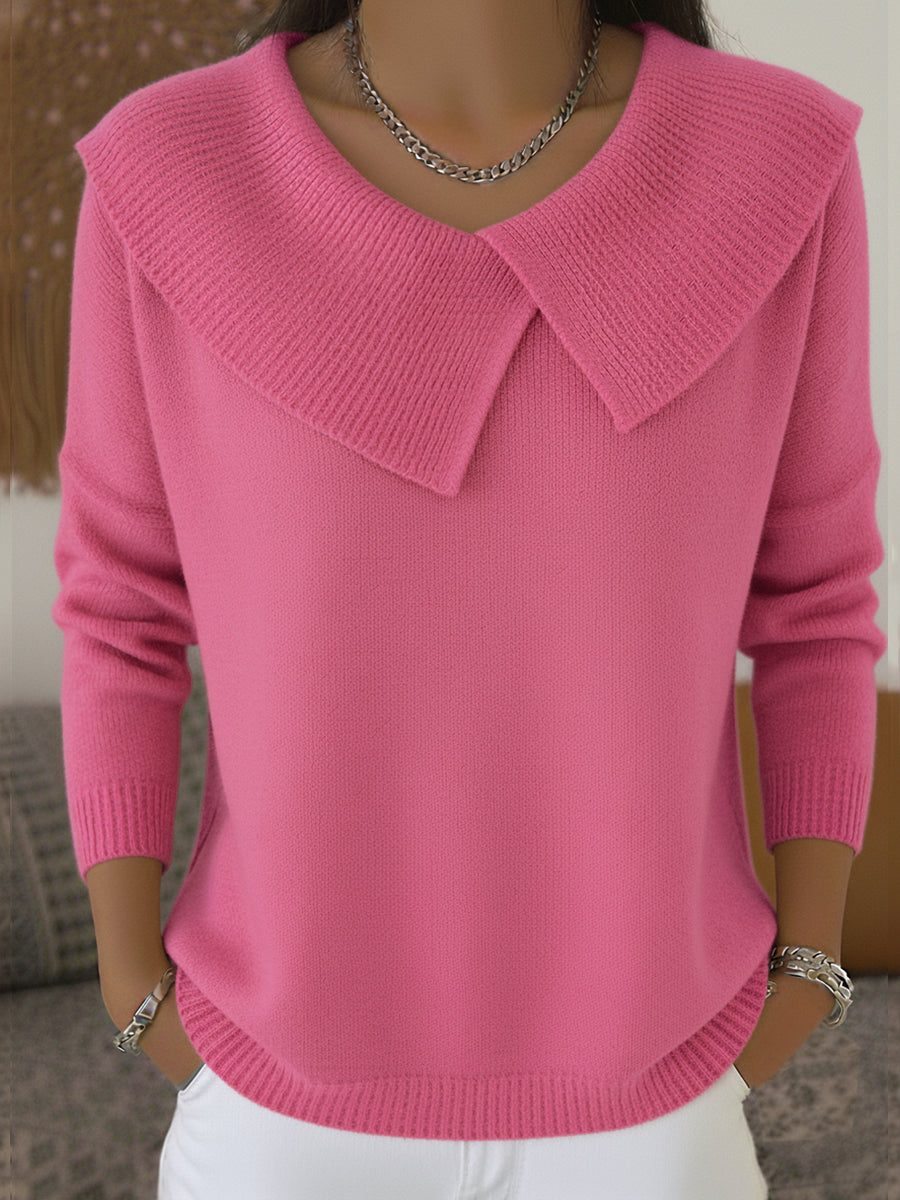 Nancy | Cozy Knit Sweater with Soft Collar