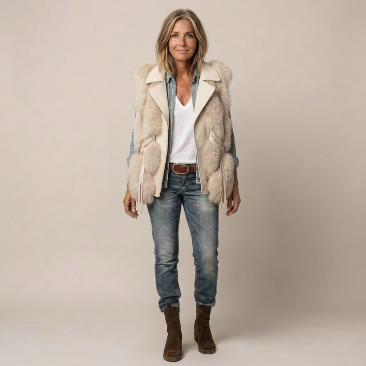 Margaret | Gilet intemporel en fausse fourrure